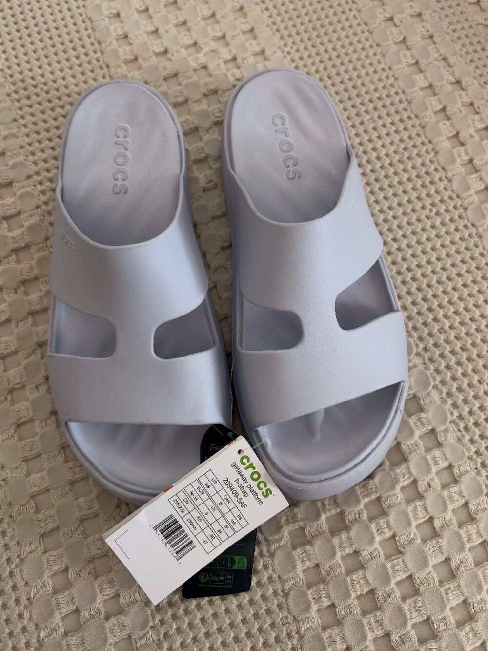 Crocs Getaway Platform H-Strap Light Purple Size 8